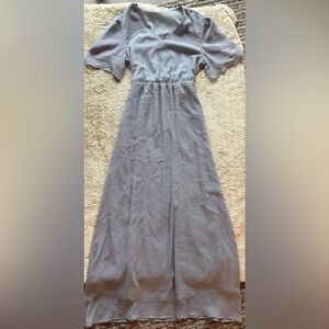 Tea n Rose Light Gray Maxi Dress